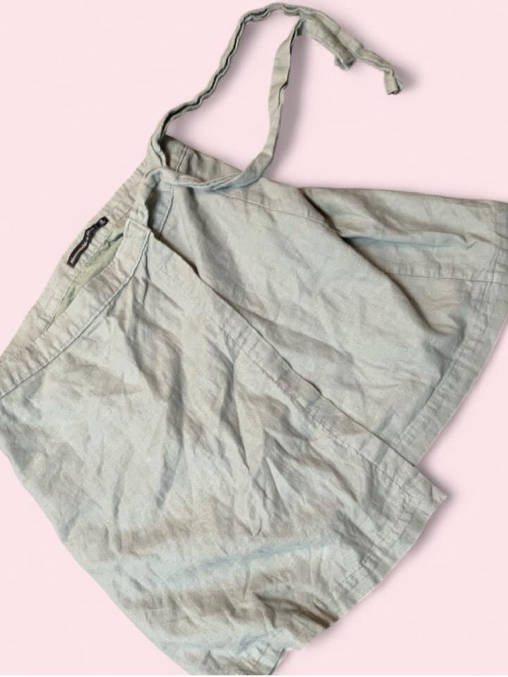 Abercrombie & Fitch Sage Green Linen Wrap Skirt